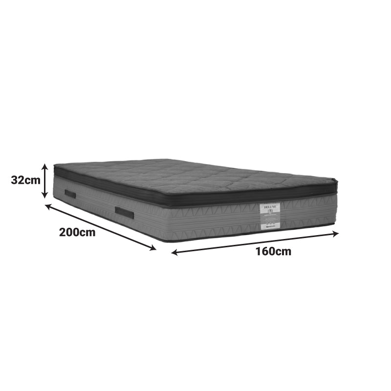 Στρώμα Deluxe  pocket spring διπλής όψης 32cm 160x200εκ - Pakobazaar