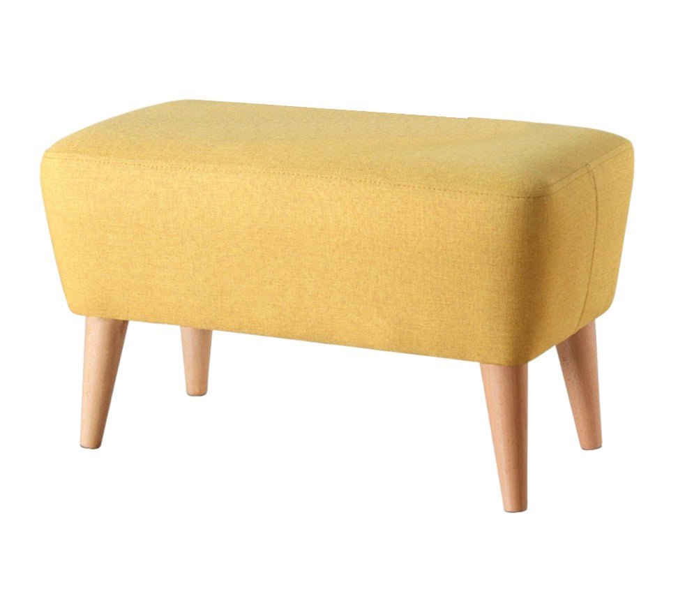 Πουφ Limnonari Κίτρινο 61x32x33 εκ.
