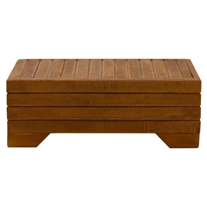 Τραπέζι Otis  μασίφ ξύλο οξιάς καρυδί 60x42x35εκ - Pakobazaar