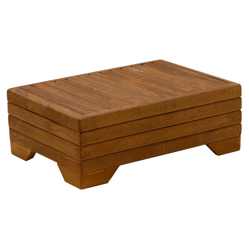 Τραπέζι Otis  μασίφ ξύλο οξιάς καρυδί 60x42x35εκ - Pakobazaar