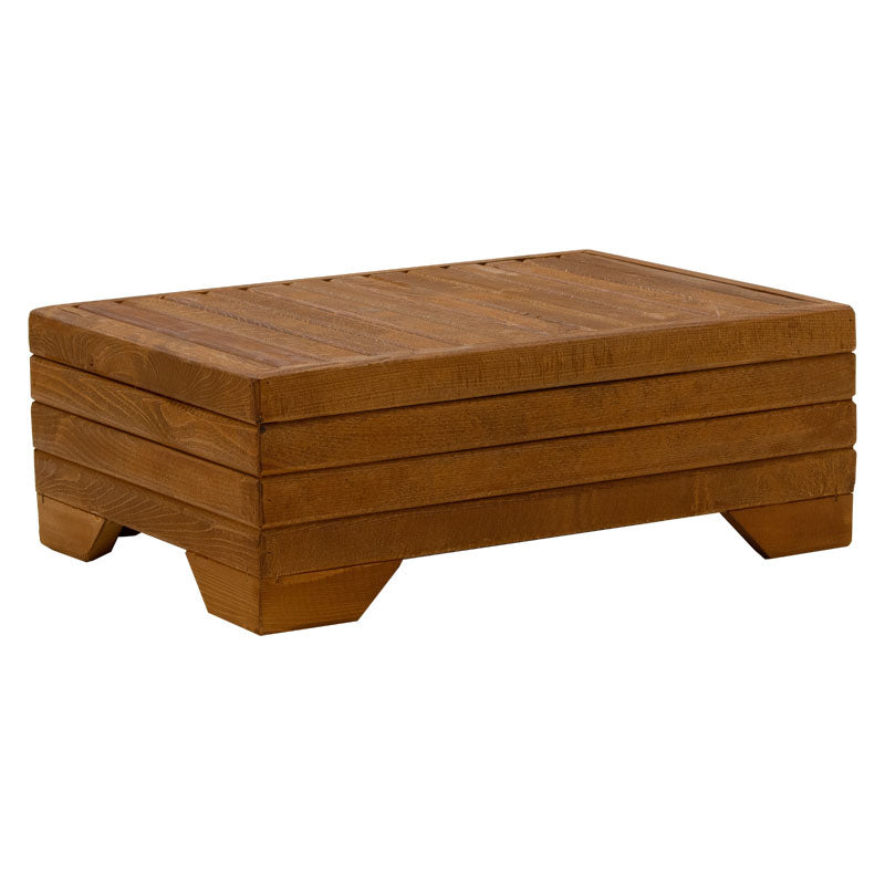 Τραπέζι Otis  μασίφ ξύλο οξιάς καρυδί 60x42x35εκ - Pakobazaar