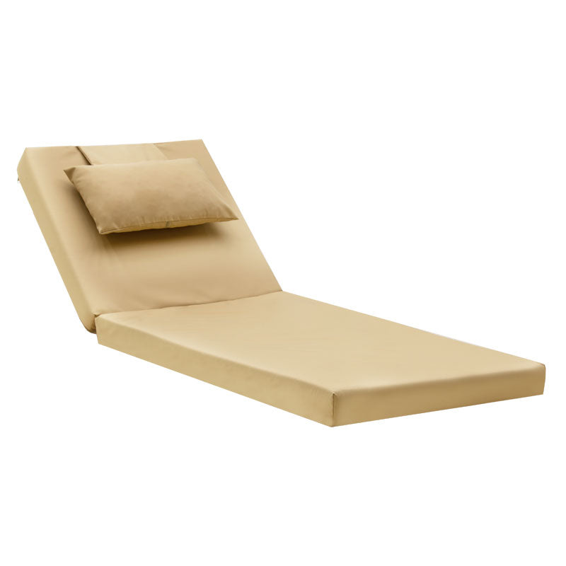 Μαξιλάρι ξαπλώστρας Sadie  ύφασμα μπεζ 65x185x10εκ - Pakobazaar