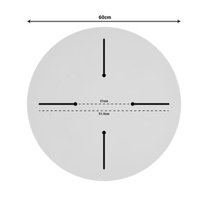 Επιφάνεια τραπεζιού Portico  HPL wenge Φ60εκ πάχους 12mm - Pakobazaar