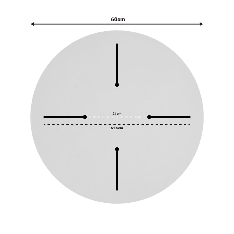 Επιφάνεια τραπεζιού Skyline  Werzalit ivory Φ60εκ πάχους 25mm - Image 4