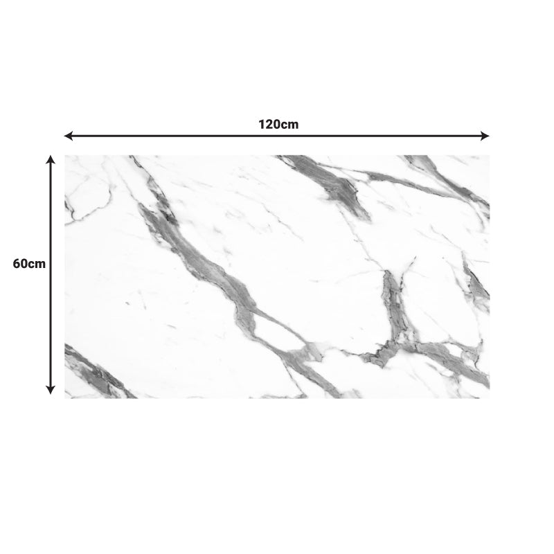 Επιφάνεια τραπεζιού Melody  HPL λευκό μαρμάρου 69x120εκ πάχους 12mm - Image 4