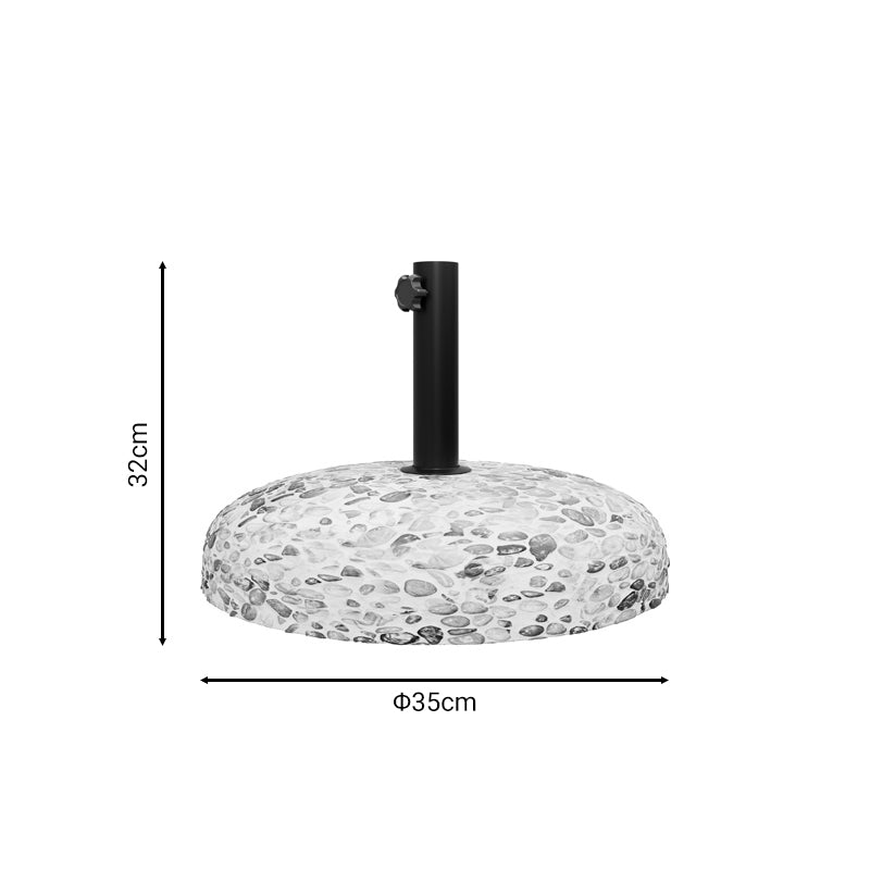 Βάση ομπρέλας Nimbus  τσιμέντο ψηφιδωτή 15kg Φ35εκ - Pakobazaar