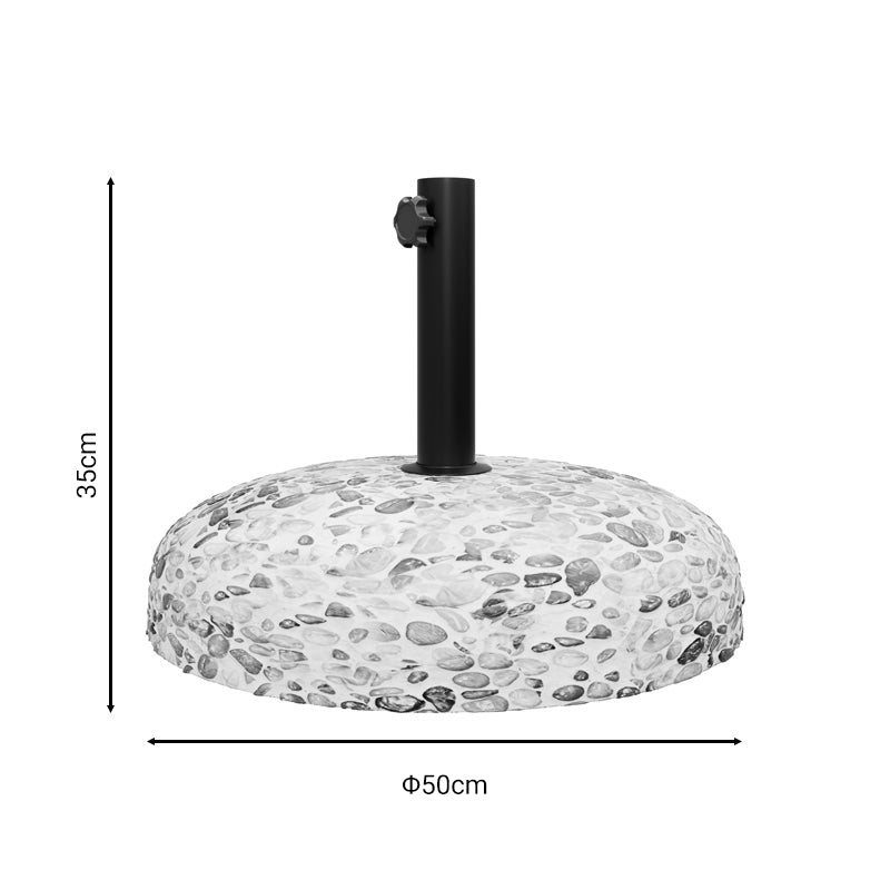 Βάση ομπρέλας Nimbus  τσιμέντο ψηφιδωτή 25kg Φ50εκ - Pakobazaar