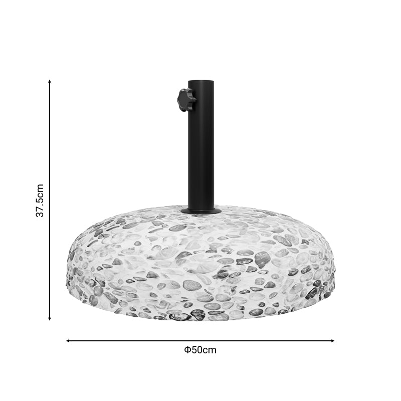 Βάση ομπρέλας Nimbus  τσιμέντο ψηφιδωτή 35kg Φ50εκ - Pakobazaar
