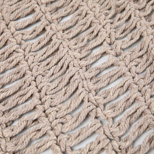 Δίχτυ σκίασης Shelto  μακραμέ poly-cotton σε μπεζ απόχρωση 300x400x27εκ - Pakobazaar