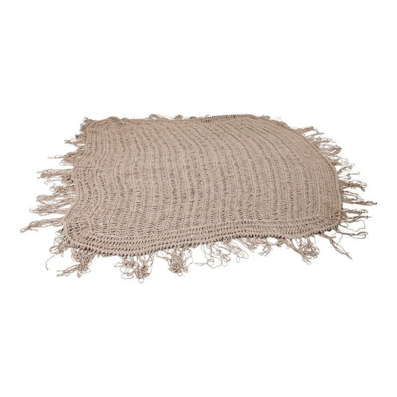 Δίχτυ σκίασης Shelto  μακραμέ poly-cotton σε μπεζ απόχρωση 400x400x27εκ - Pakobazaar