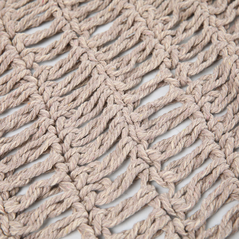 Δίχτυ σκίασης Shelto  μακραμέ poly-cotton σε μπεζ απόχρωση 400x400x27εκ - Pakobazaar