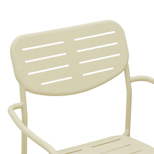 Πολυθρόνα Deraby  στοιβαζόμενη κρεμ μέταλλο 56x45.5x83εκ - Pakobazaar