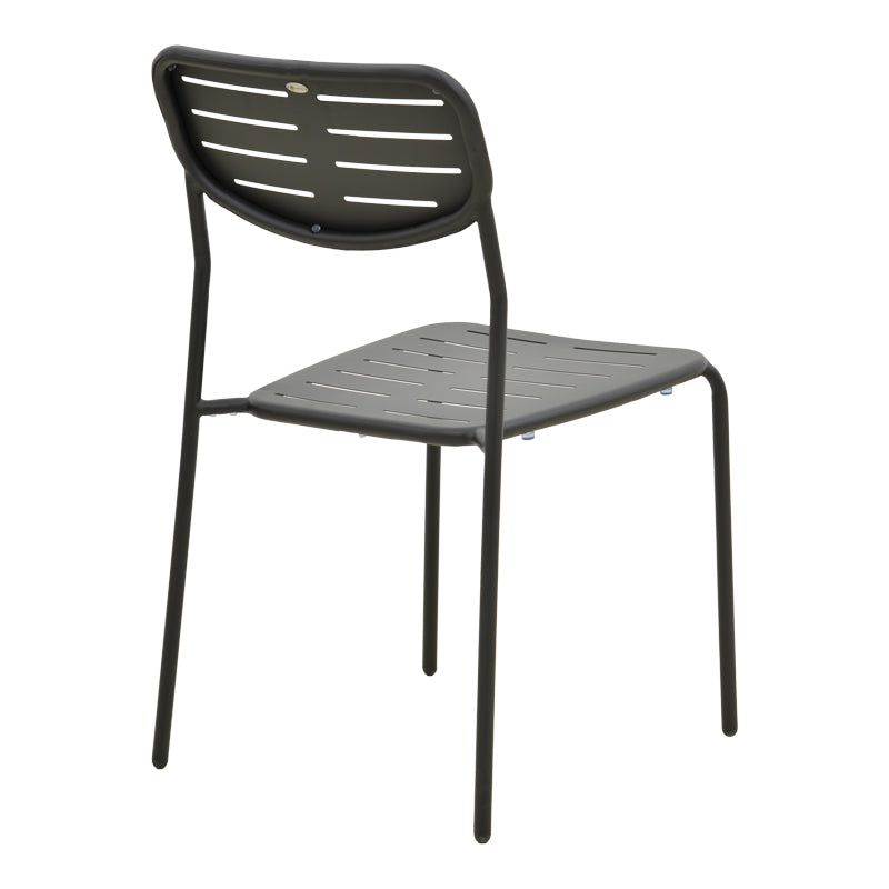 Καρέκλα Deraby  στοιβαζόμενη μαύρο μέταλλο 52.5x45.5x83εκ - Pakobazaar