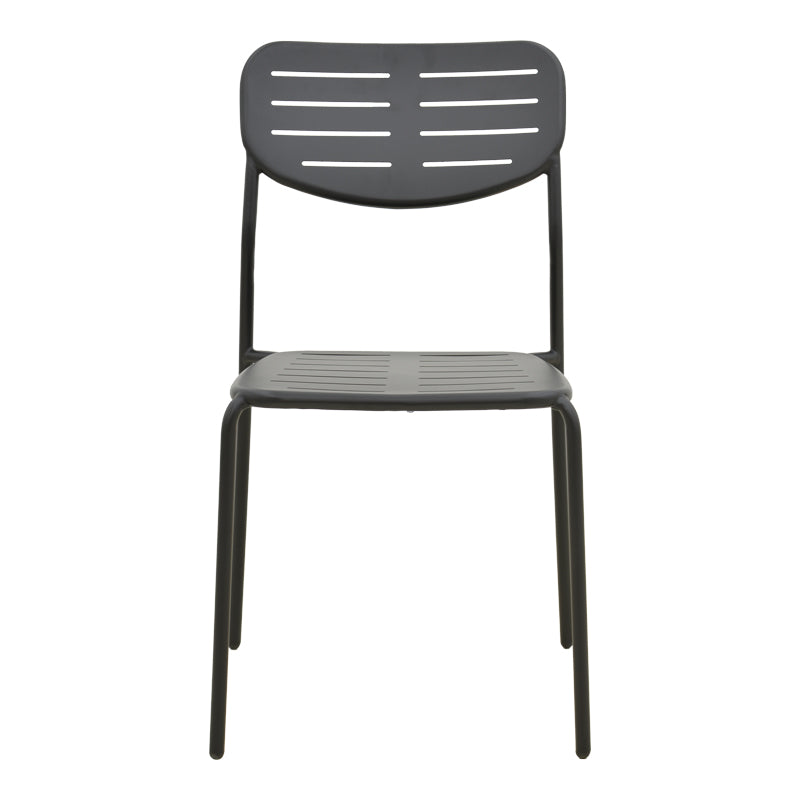 Καρέκλα Deraby  στοιβαζόμενη μαύρο μέταλλο 52.5x45.5x83εκ - Pakobazaar