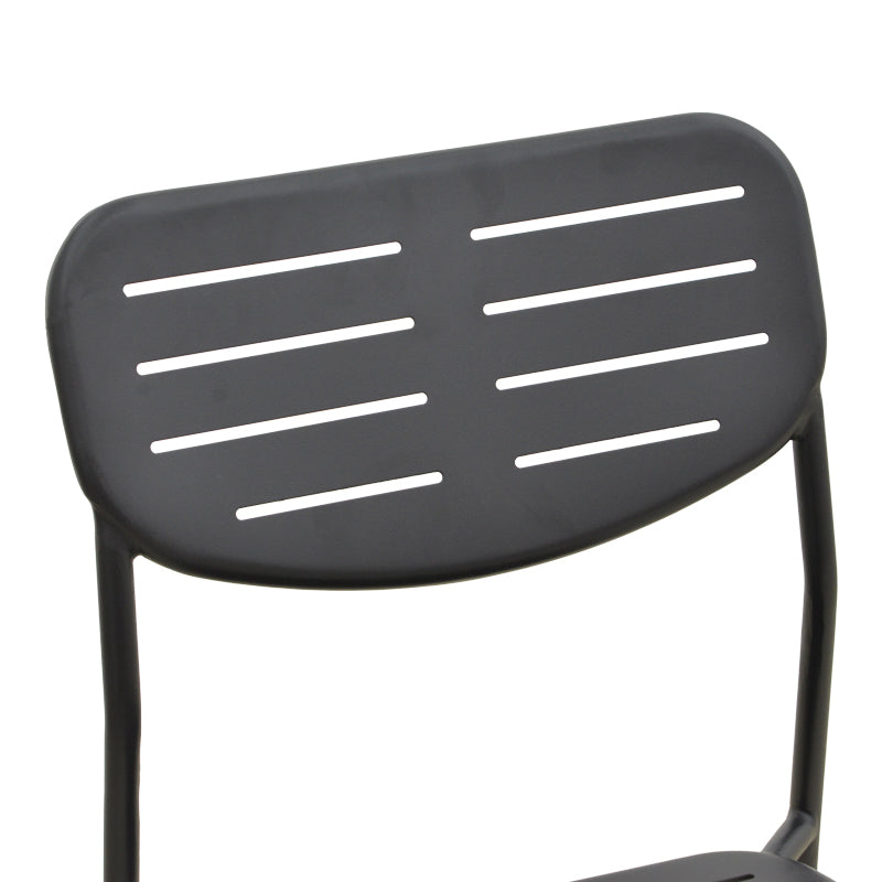 Καρέκλα Deraby  στοιβαζόμενη μαύρο μέταλλο 52.5x45.5x83εκ - Pakobazaar