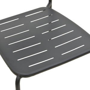 Καρέκλα Deraby  στοιβαζόμενη μαύρο μέταλλο 52.5x45.5x83εκ - Pakobazaar
