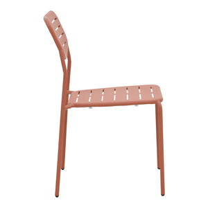 Καρέκλα Deraby  στοιβαζόμενη terracotta μέταλλο 52.5x45.5x83εκ - Pakobazaar