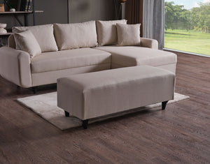 Γωνιακός Καναπές Sissi Μπεζ 230x125x72 εκ.