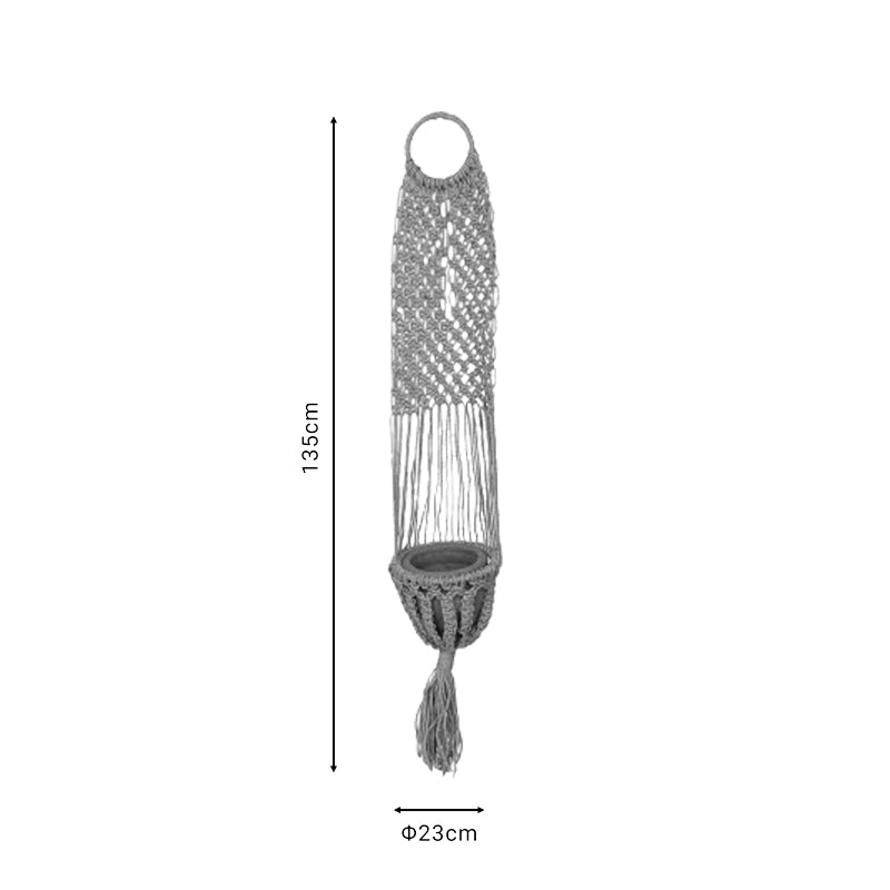 Κρεμαστή γλάστρα Anerial  φυσικό γιούτα Φ23x135εκ - Image 3