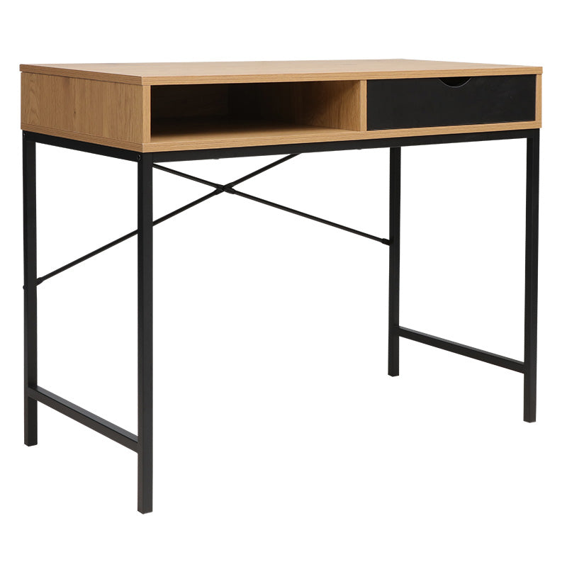 Γραφείο εργασίας Taco  φυσικό-μαύρο 95x48x76εκ - Pakobazaar