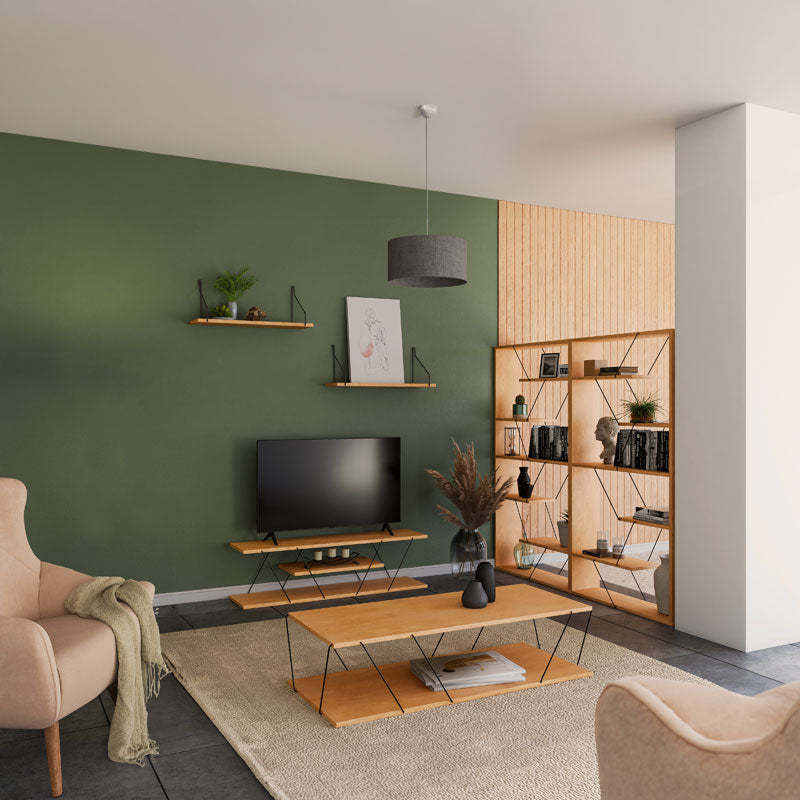 Έπιπλο τηλεόρασης Tars  sonoma-μαύρο 120x30x33εκ - Image 2