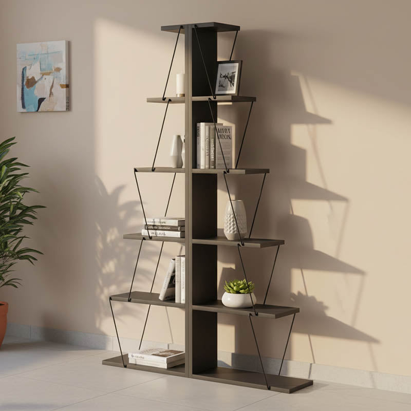 Βιβλιοθήκη mini Tars  ανθρακί-μαύρο 100x22x150εκ - Pakobazaar