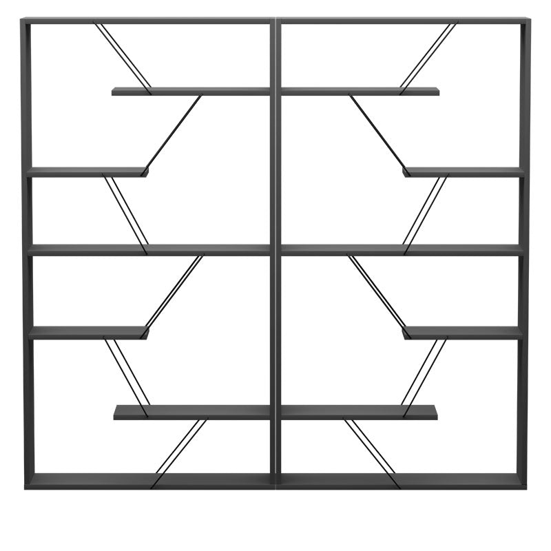 Βιβλιοθήκη Tars  ανθρακί-μαύρο 168x24x157εκ - Pakobazaar