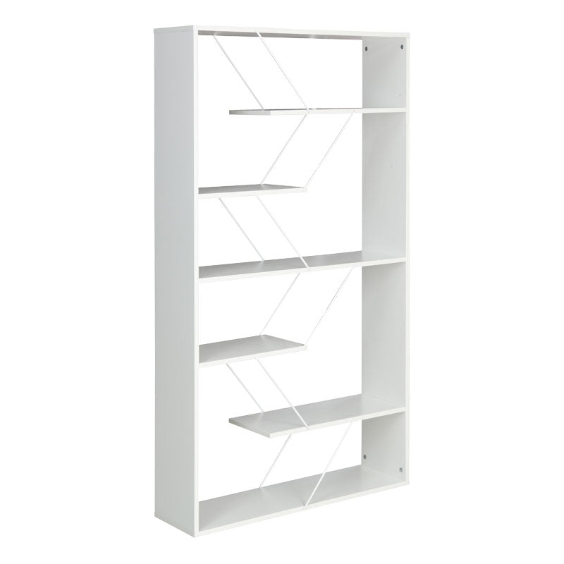 Βιβλιοθήκη Tars  γκρι-λευκό 168x24x157εκ - Pakobazaar