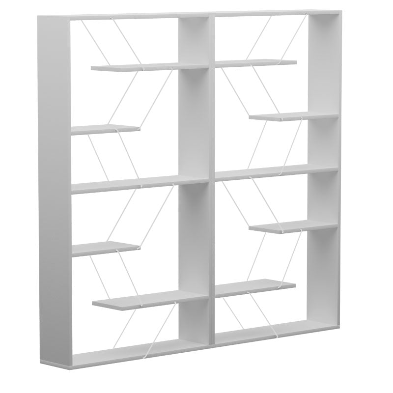 Βιβλιοθήκη Tars  γκρι-λευκό 168x24x157εκ - Pakobazaar