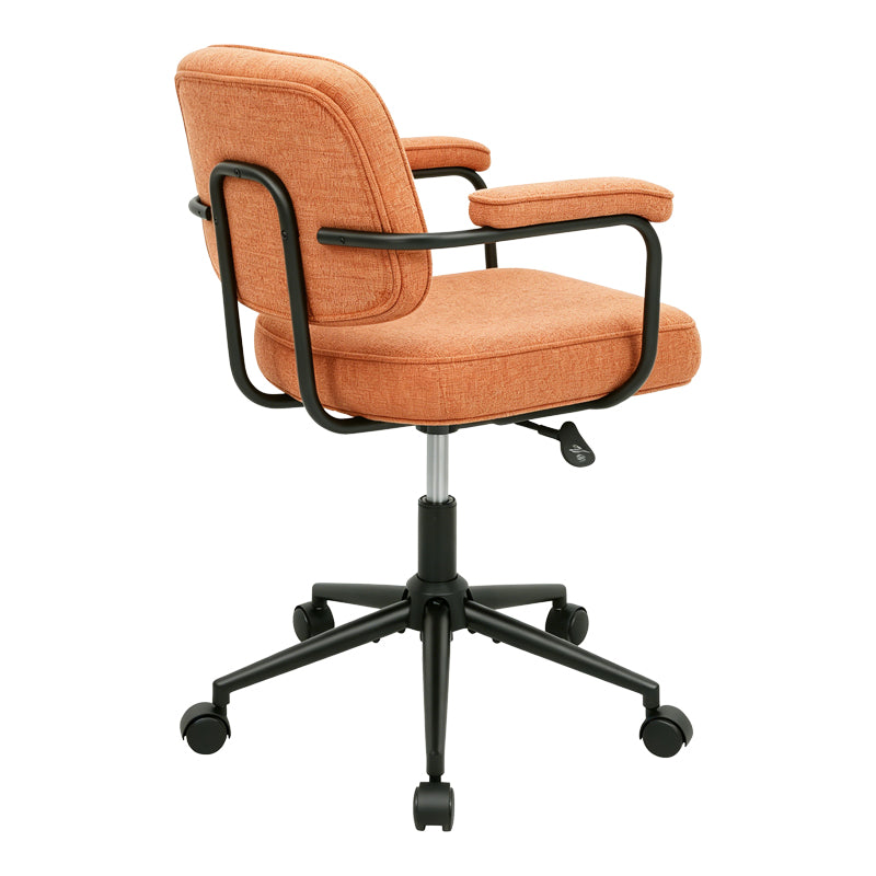 Καρέκλα γραφείου Leberta  terracotta ύφασμα 64x63,5x86-96εκ