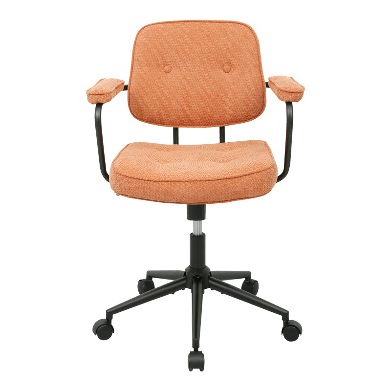 Καρέκλα γραφείου Leberta  terracotta ύφασμα 64x63,5x86-96εκ