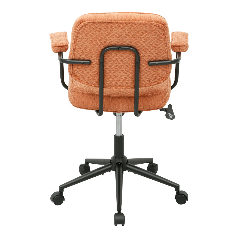Καρέκλα γραφείου Leberta  terracotta ύφασμα 64x63,5x86-96εκ