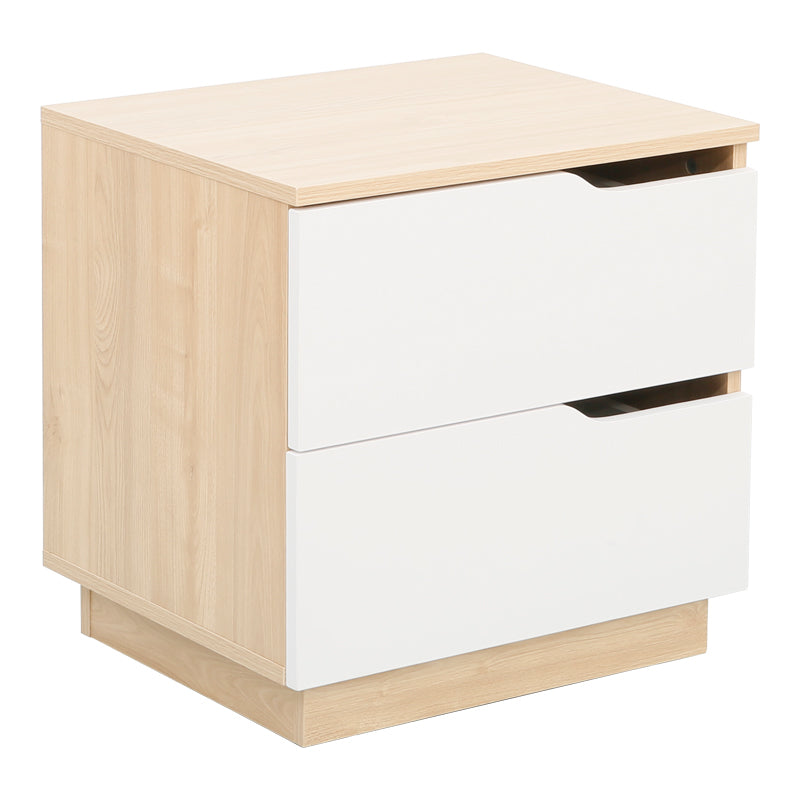 Κομοδίνο Verena  φυσικό με λευκό 48x40x48εκ - Pakobazaar