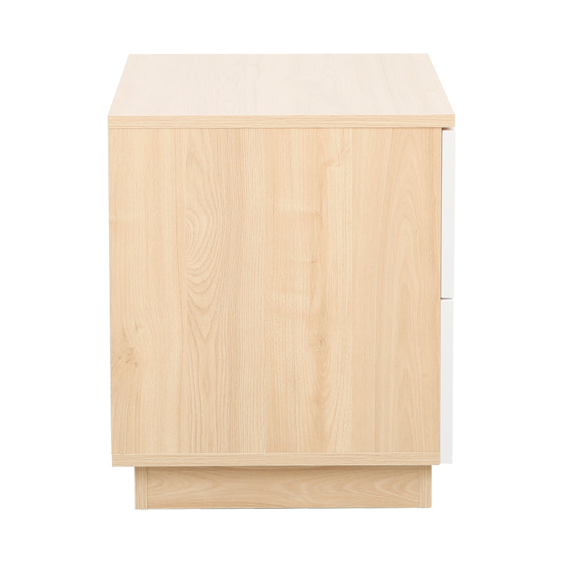 Κομοδίνο Verena  φυσικό με λευκό 48x40x48εκ - Pakobazaar