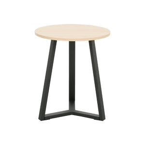 Βοηθητικό τραπέζι Berton  cappuccino με μαύρο μέταλλο Φ45x52εκ - Pakobazaar