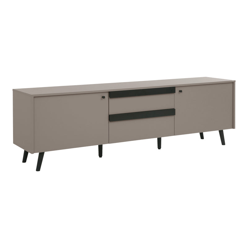 Έπιπλο τηλεόρασης Nectra  taupe με μαύρο 180x40x56εκ - Pakobazaar