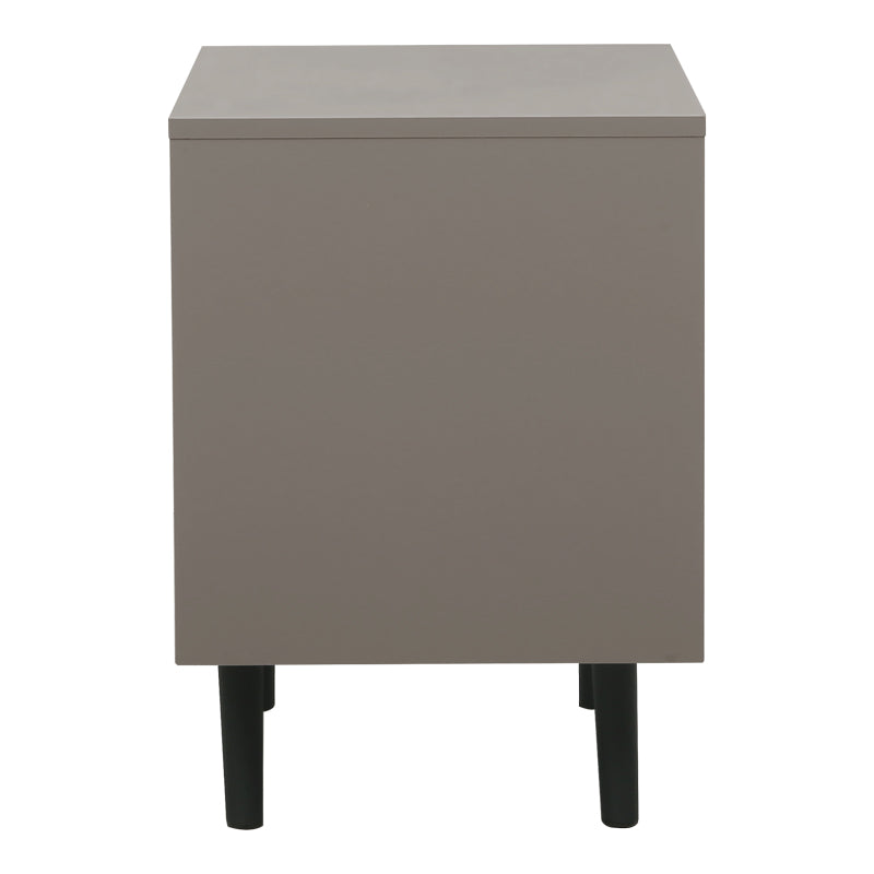Κομοδίνο Nectra  taupe με μαύρο 50x40x56εκ - Pakobazaar