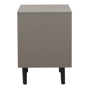Κομοδίνο Nectra  taupe με μαύρο 50x40x56εκ - Pakobazaar
