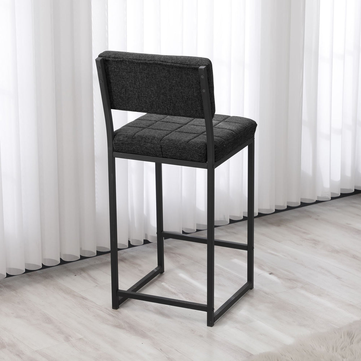Σκαμπό Μπαρ Chiliadou Ανθρακί 40x40x98 εκ.
