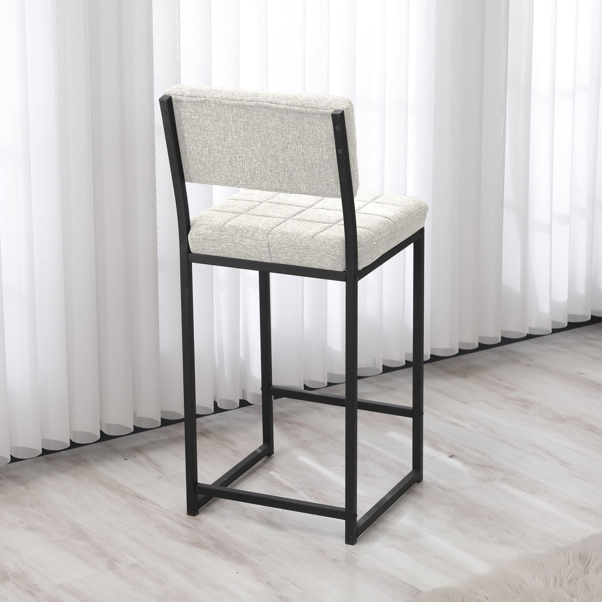 Σκαμπό Μπαρ Chiliadou Κρεμ 40x40x98 εκ.