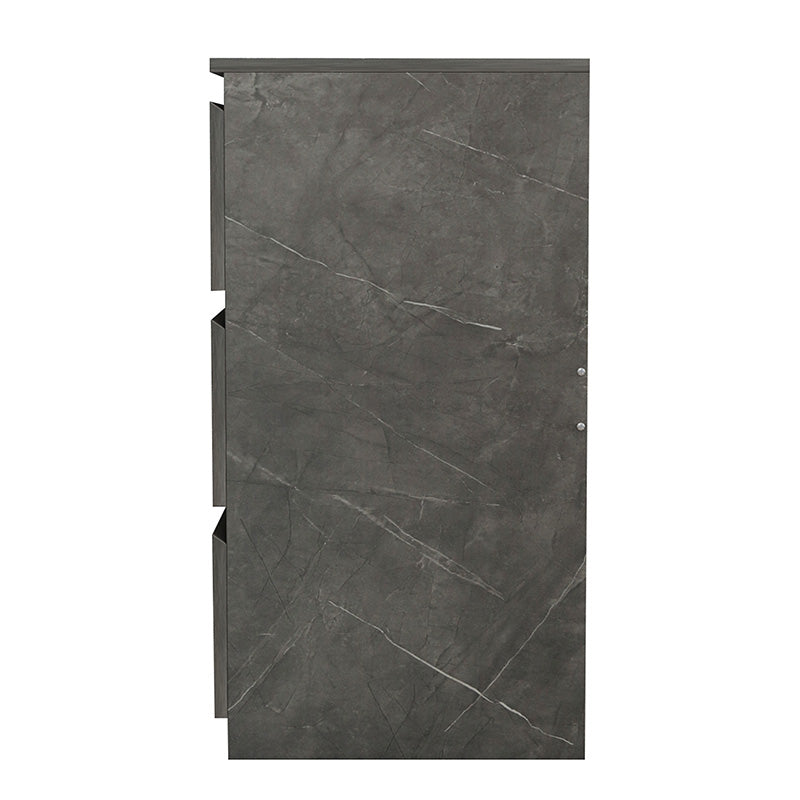 Συρταριέρα Cindy  6 συρταριών γκρι μαρμάρου 120x40x75εκ - Pakobazaar