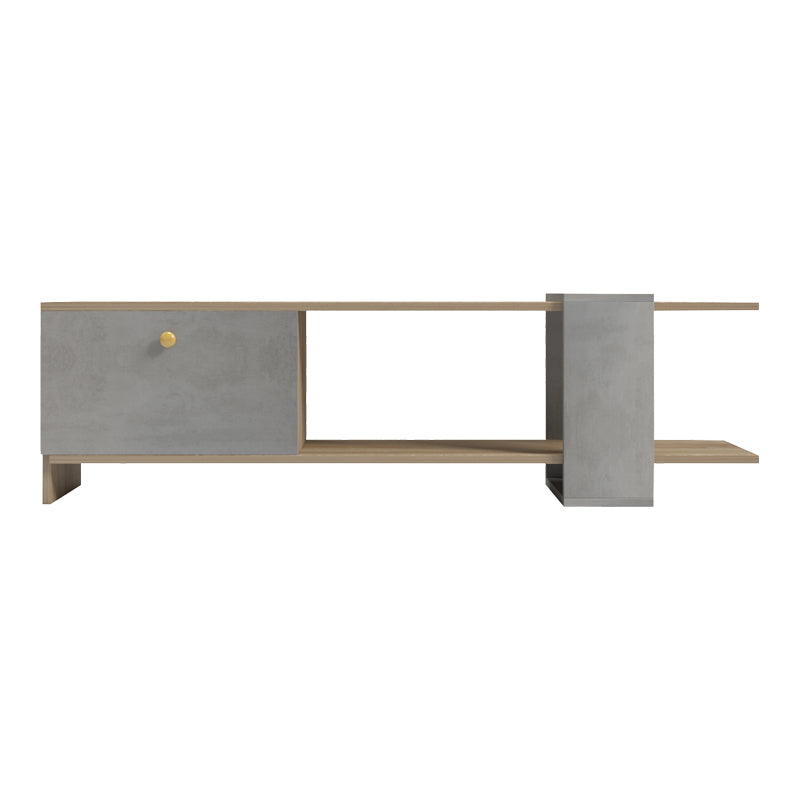 Έπιπλο τηλεόρασης Standi  σε sonoma-γκρι cement απόχρωση 120x25x36.8εκ - Pakobazaar
