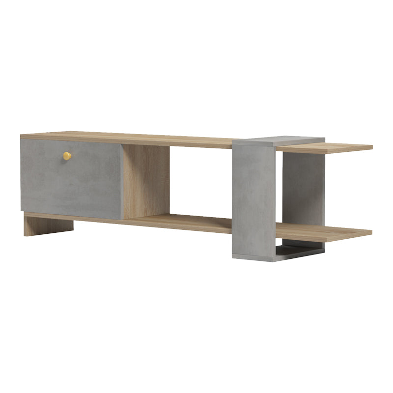 Έπιπλο τηλεόρασης Standi  σε sonoma-γκρι cement απόχρωση 120x25x36.8εκ - Pakobazaar