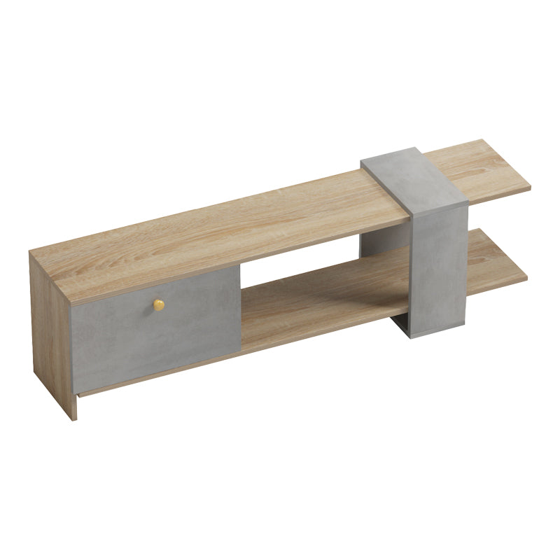 Έπιπλο τηλεόρασης Standi  σε sonoma-γκρι cement απόχρωση 120x25x36.8εκ - Pakobazaar