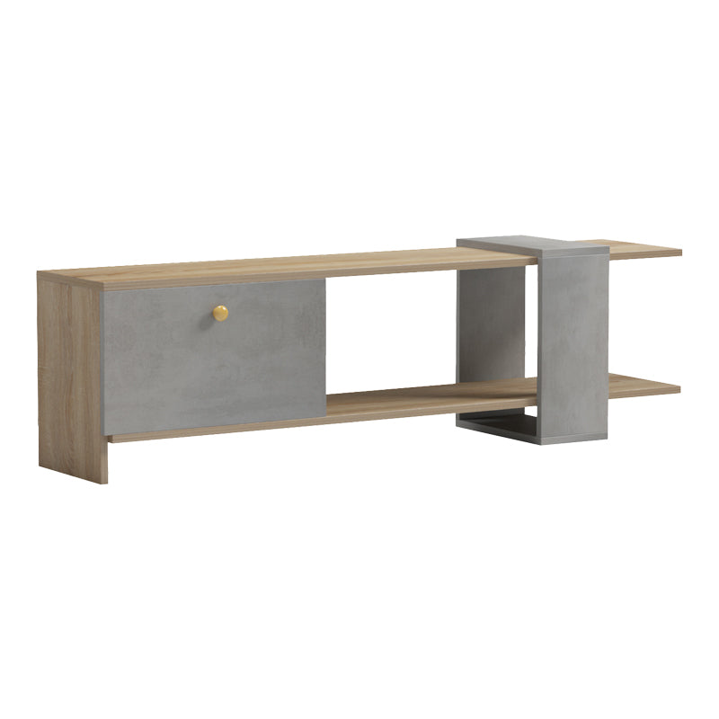 Έπιπλο τηλεόρασης Standi  σε sonoma-γκρι cement απόχρωση 120x25x36.8εκ - Pakobazaar