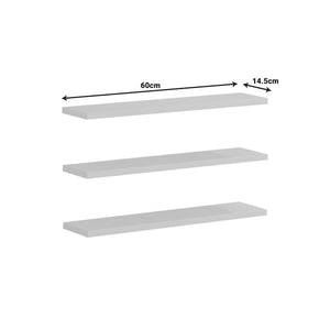 Ραφιέρα τοίχου Divar  λευκή 60x14.5x1.8εκ - Pakobazaar