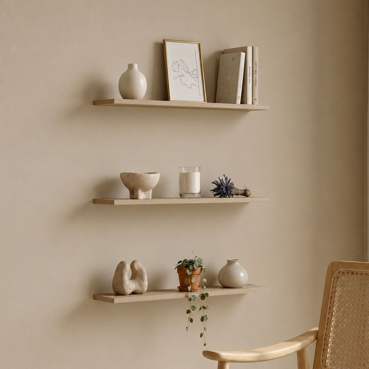 Ραφιέρα τοίχου Divar  sonoma 60x14.5x1.8εκ - Pakobazaar
