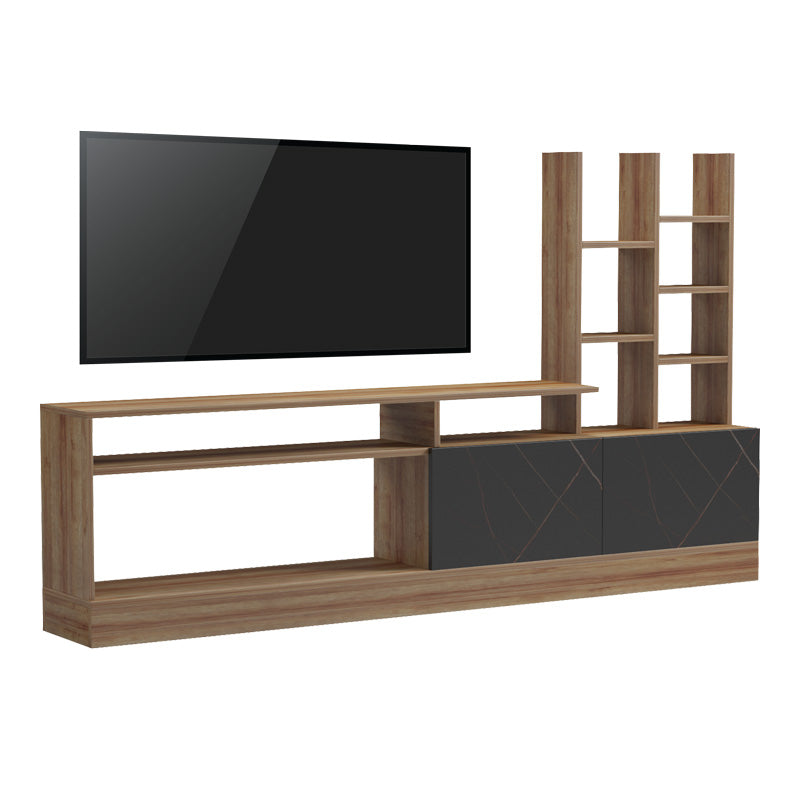 Σύνθετο σαλονιού Seruno  oak - μαύρο μαρμάρου 170x25x100εκ - Pakobazaar