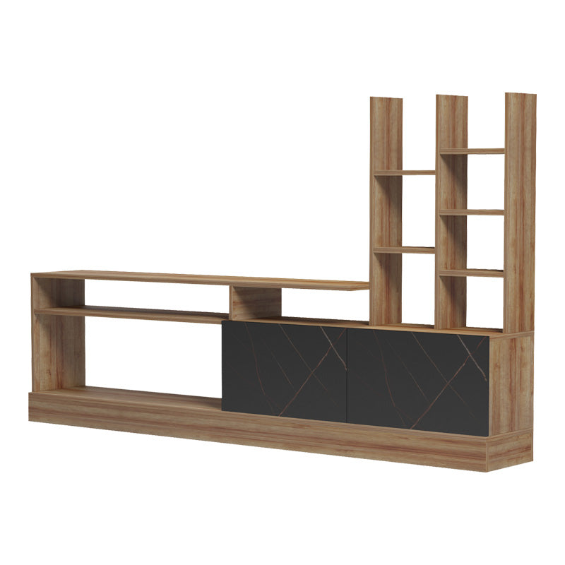 Σύνθετο σαλονιού Seruno  oak - μαύρο μαρμάρου 170x25x100εκ - Pakobazaar