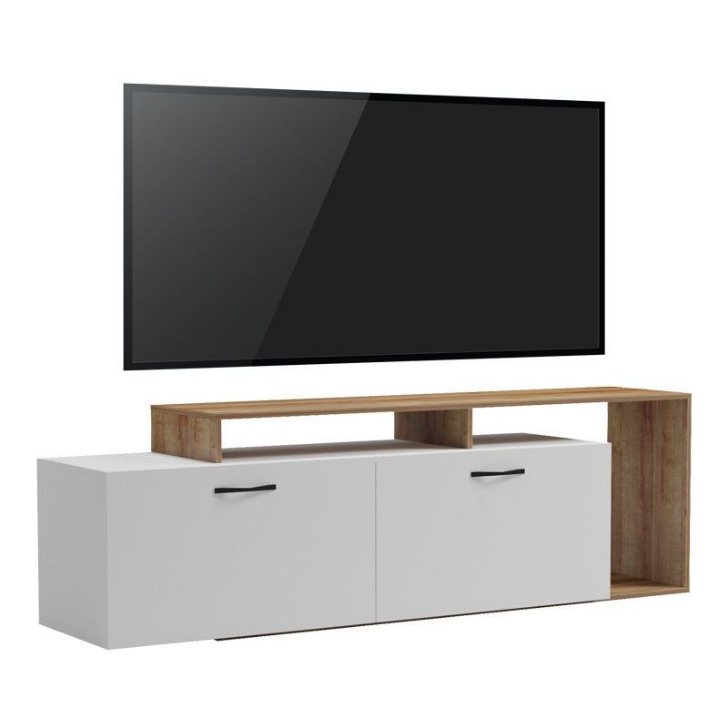 Έπιπλο τηλεόρασης Tobler  σε oak- λευκή απόχρωση 170x40x53εκ - Pakobazaar